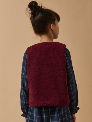 Veste sans manches en sherpa Fille