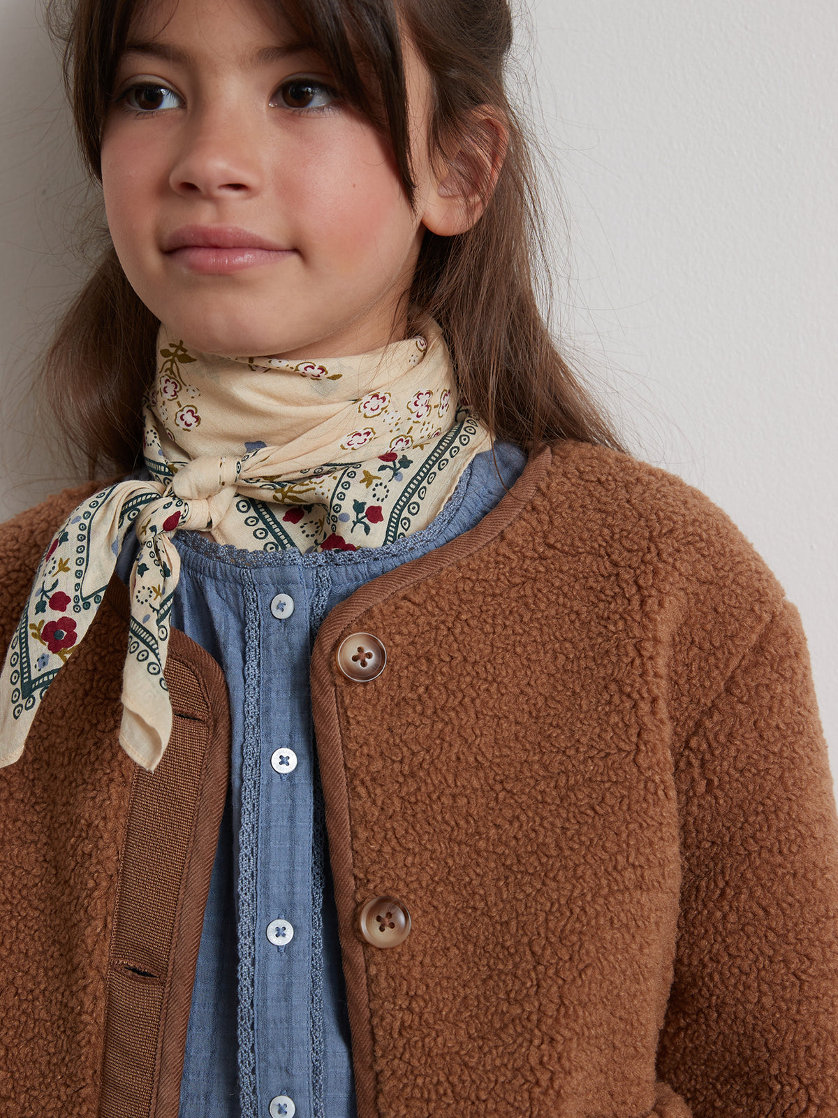 Veste en sherpa Fille