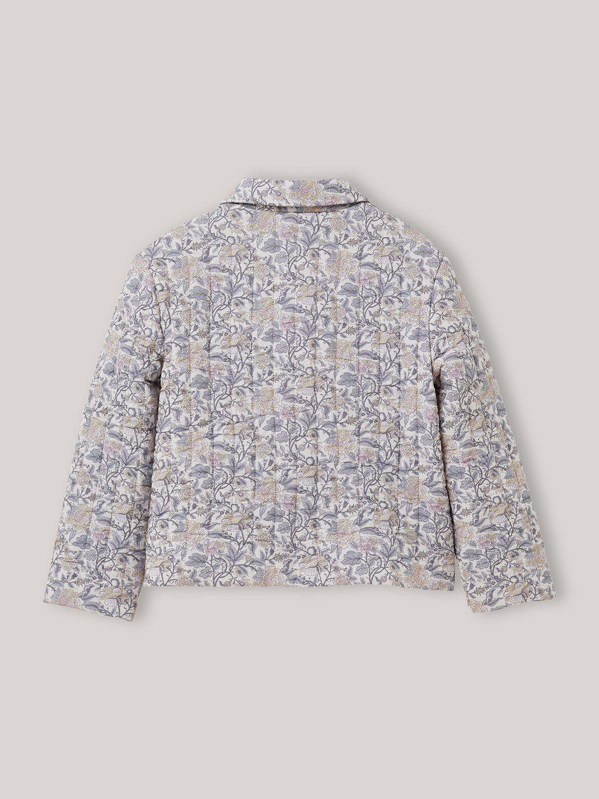 Mädchen-Steppjacke – Druckmuster « Flora »