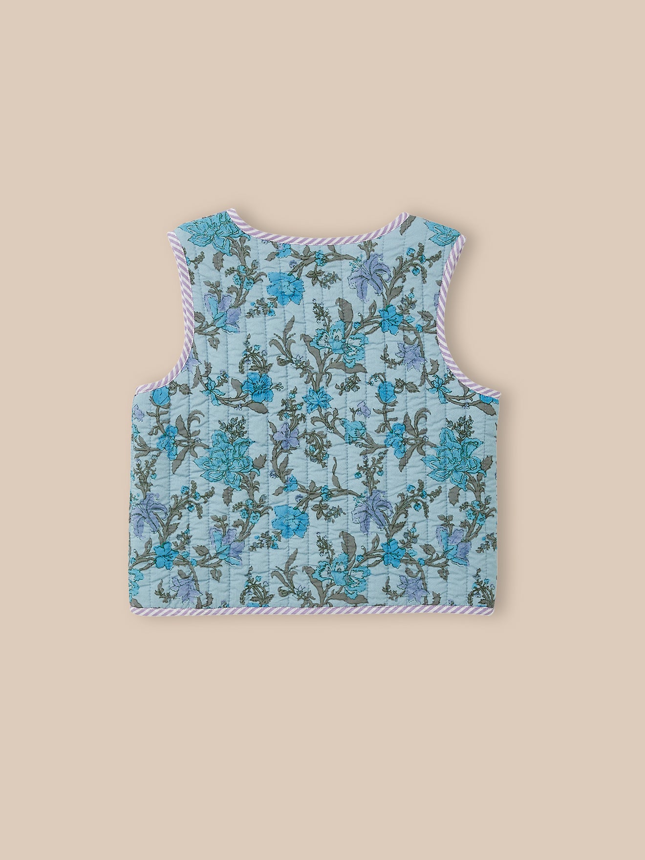 Mädchen-Steppjacke mit Druckmuster « Flore »