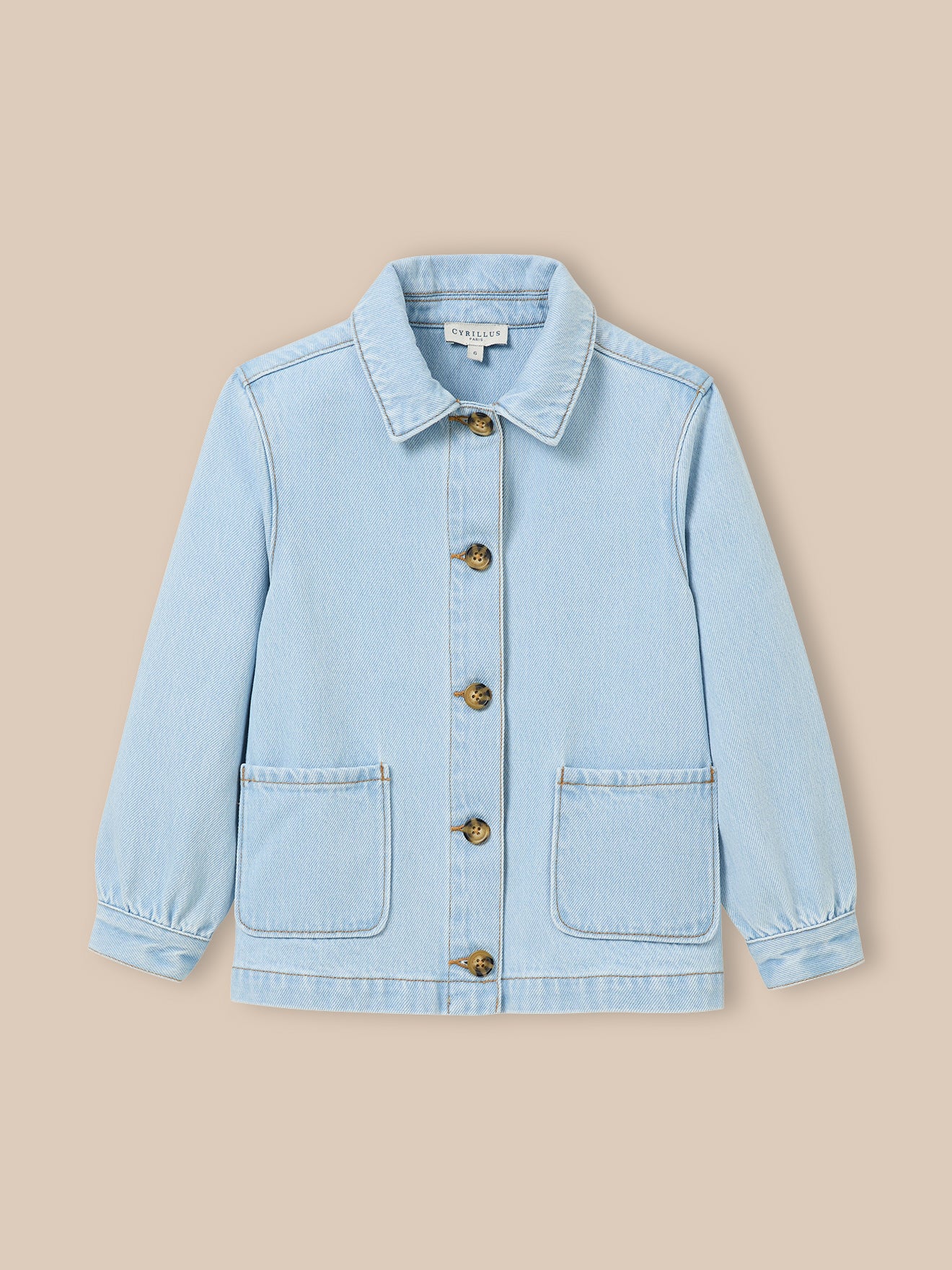 Mädchen-Jeansjacke im « Worker »-Look