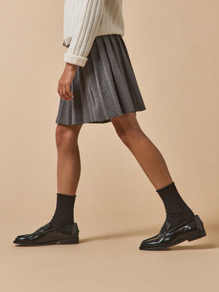 Jupe plissée Fille en tricot