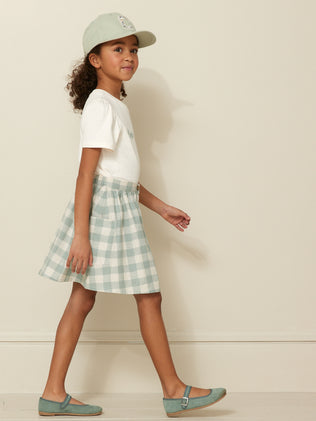 Jupe Fille en lin et coton - vichy
