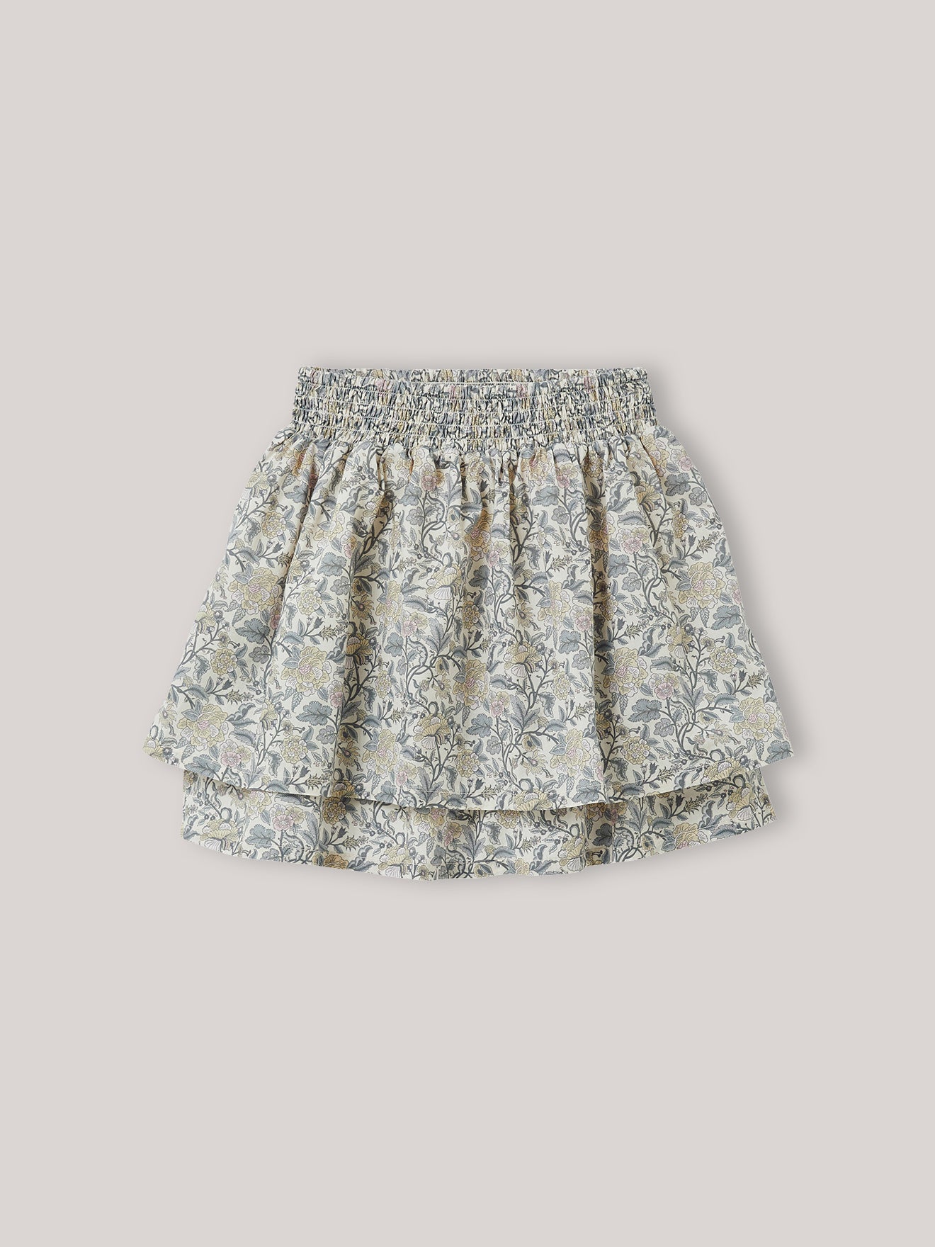 Mädchenrock mit Volants – Druckmuster « Flora »