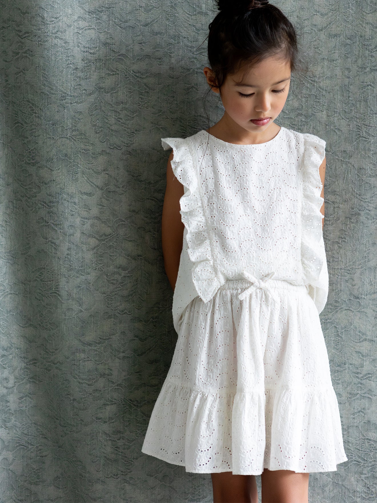 Jupe Fille broderie anglaise