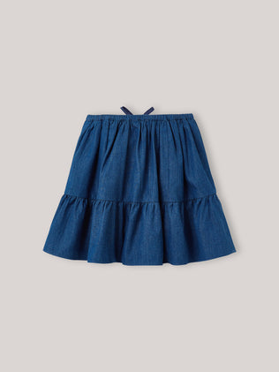 Jupe volantée Fille en denim light