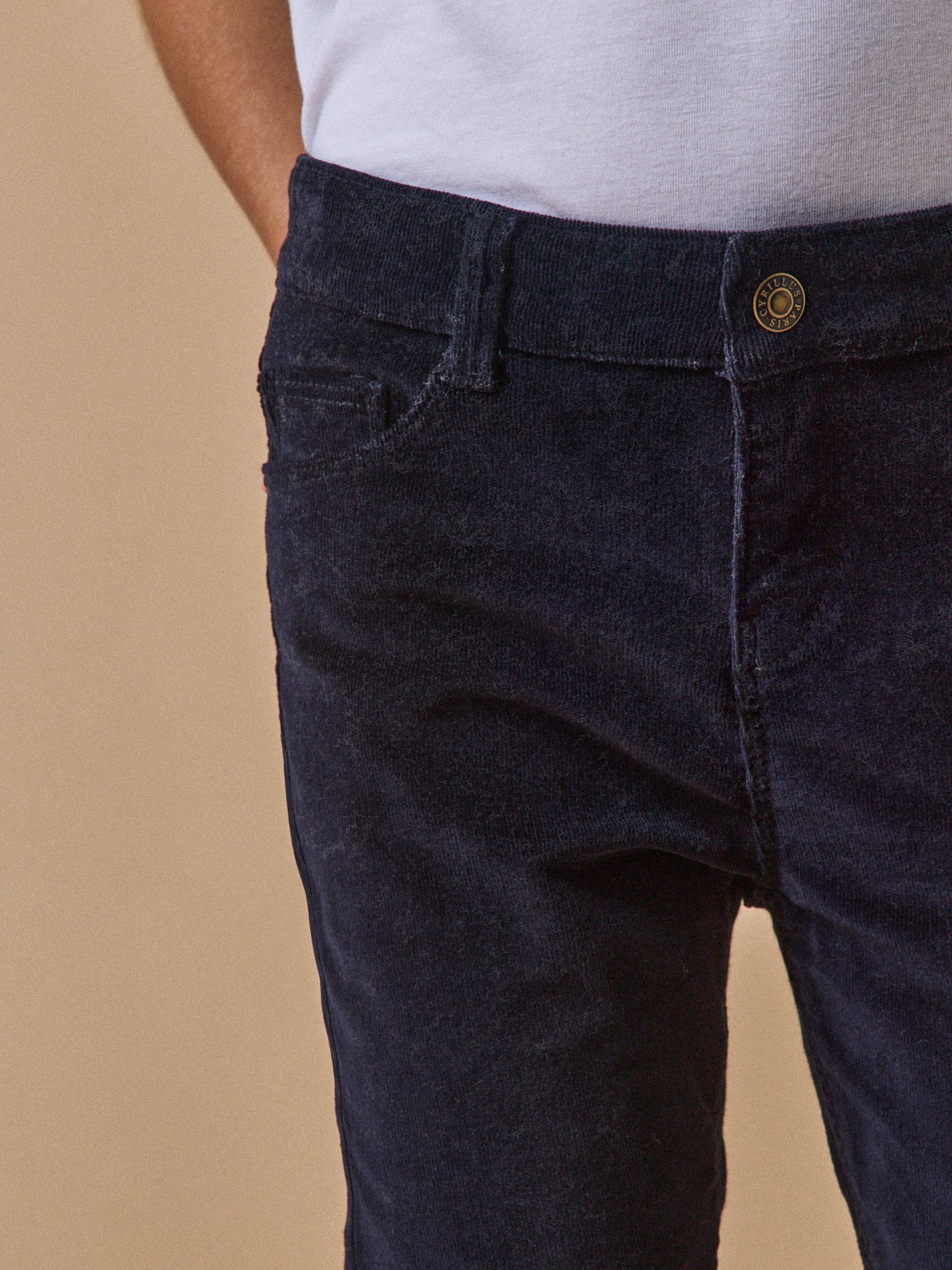 Mädchen Slim Fit Hose aus Velours