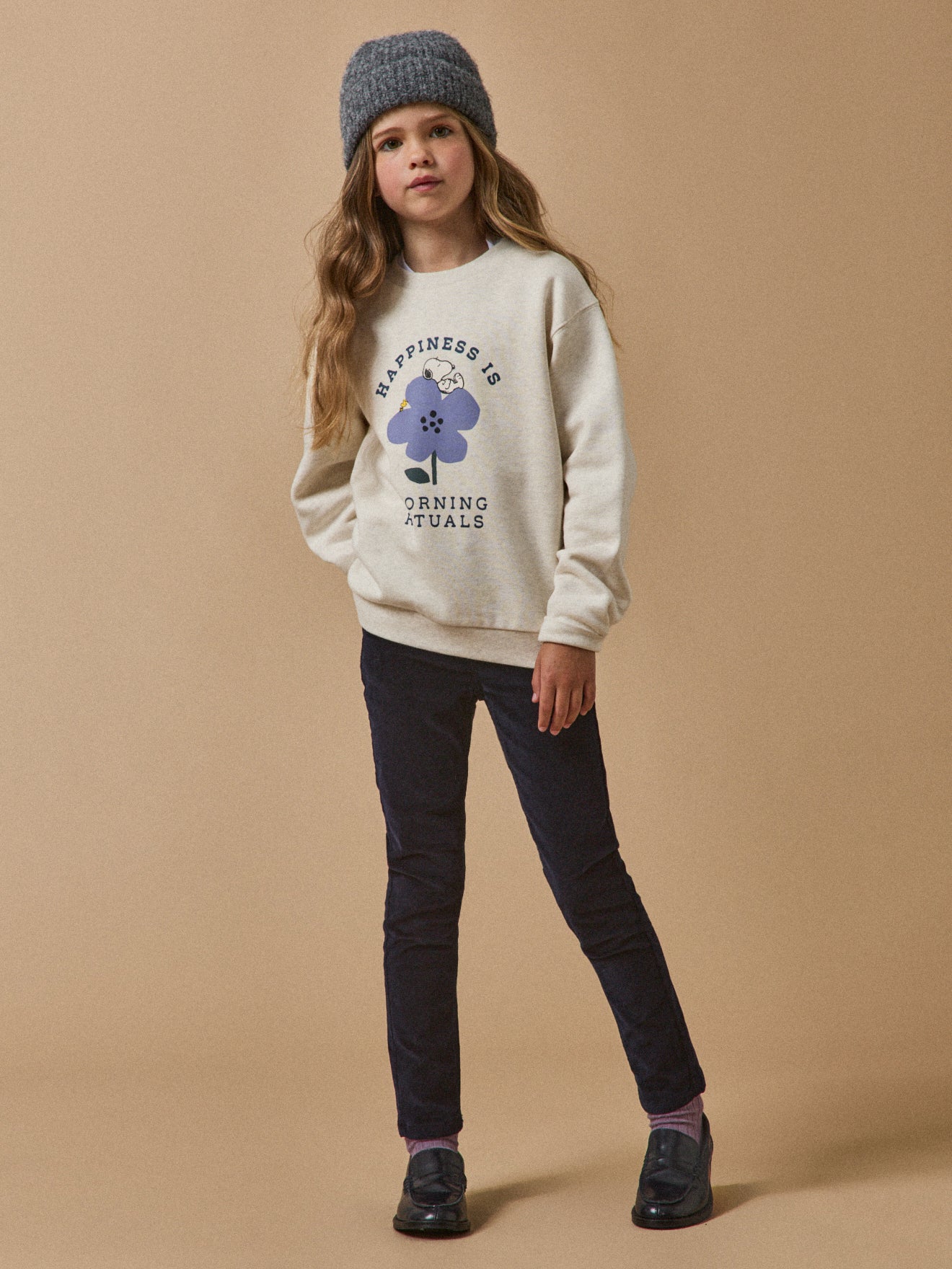 Mädchen Slim Fit Hose aus Velours