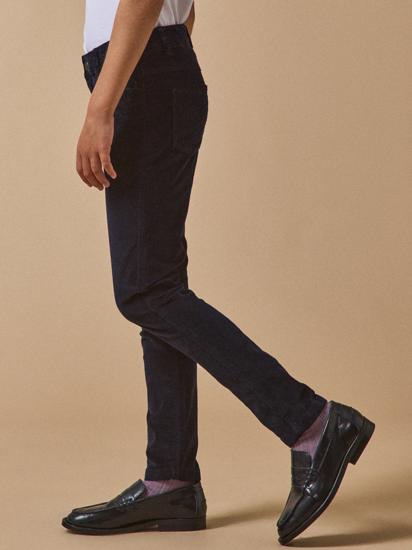 Mädchen Slim Fit Hose aus Velours