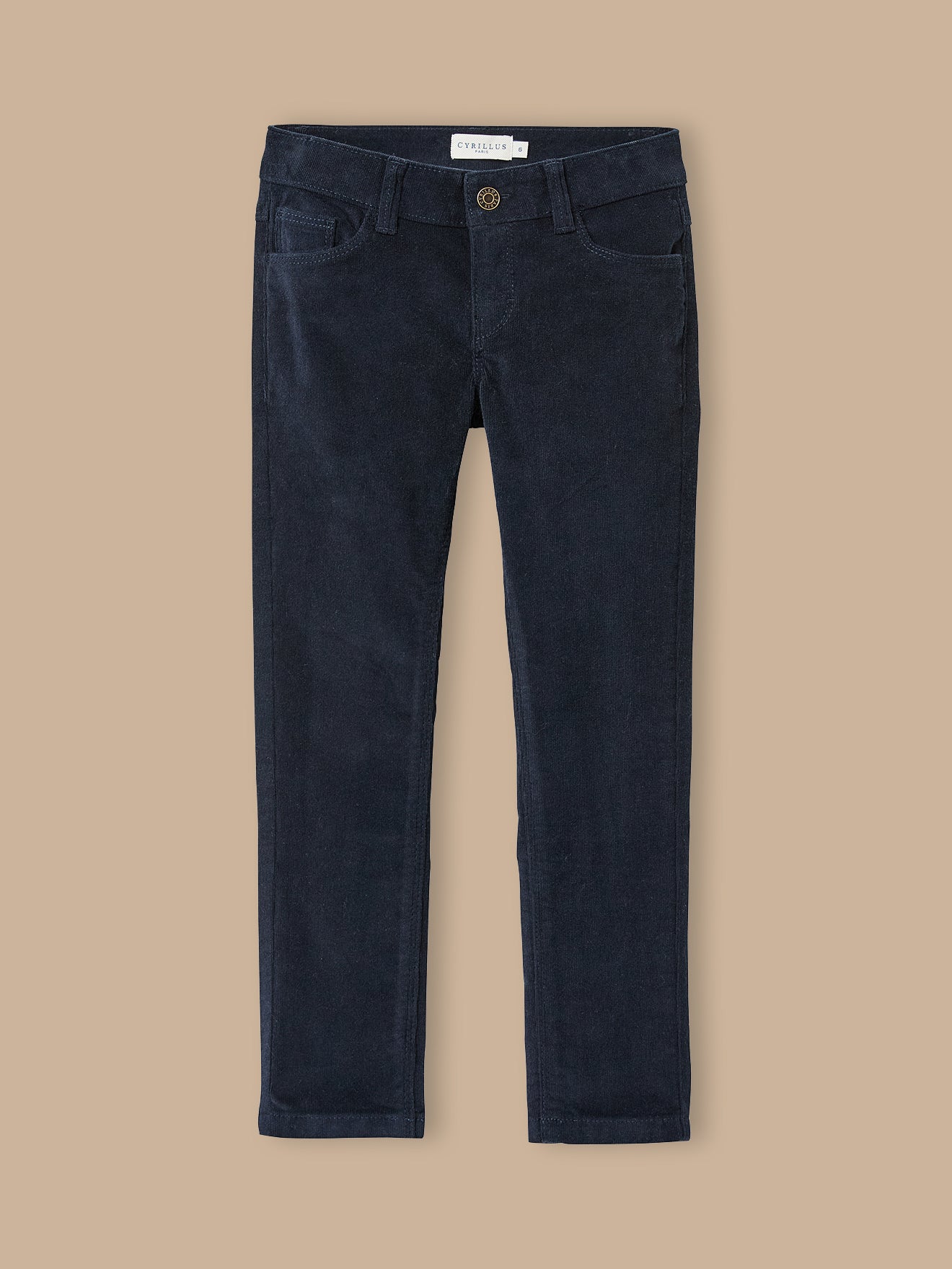 Mädchen Slim Fit Hose aus Velours