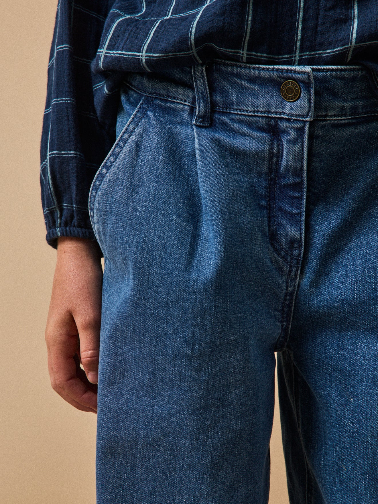 Mädchen-Jeans, weiter Schnitt