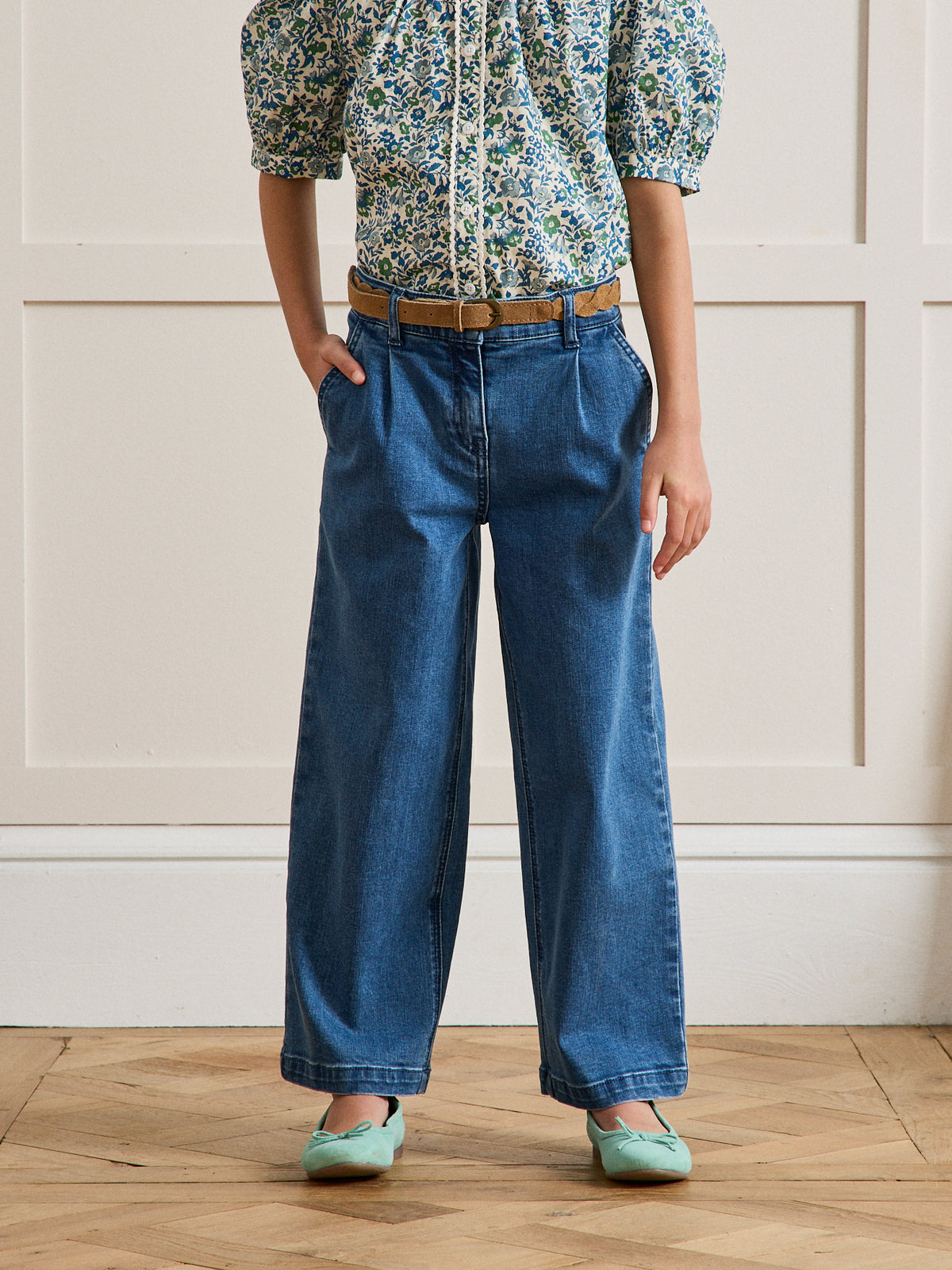 Pantalon large en denim - Collection Junior