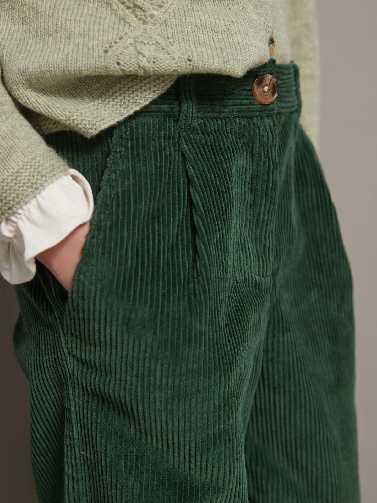 Pantalon large en velours Fille