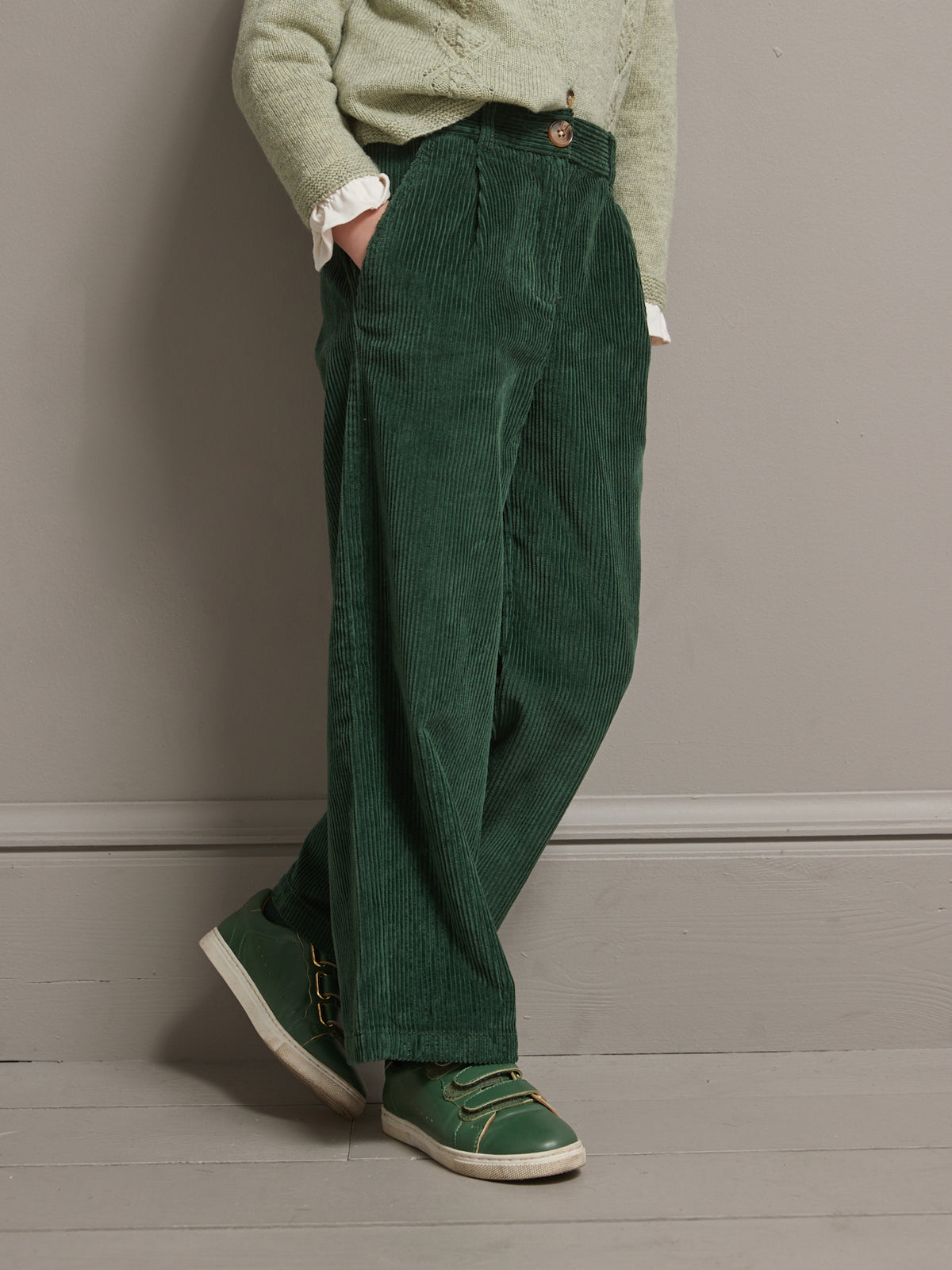 Pantalon large en velours Fille