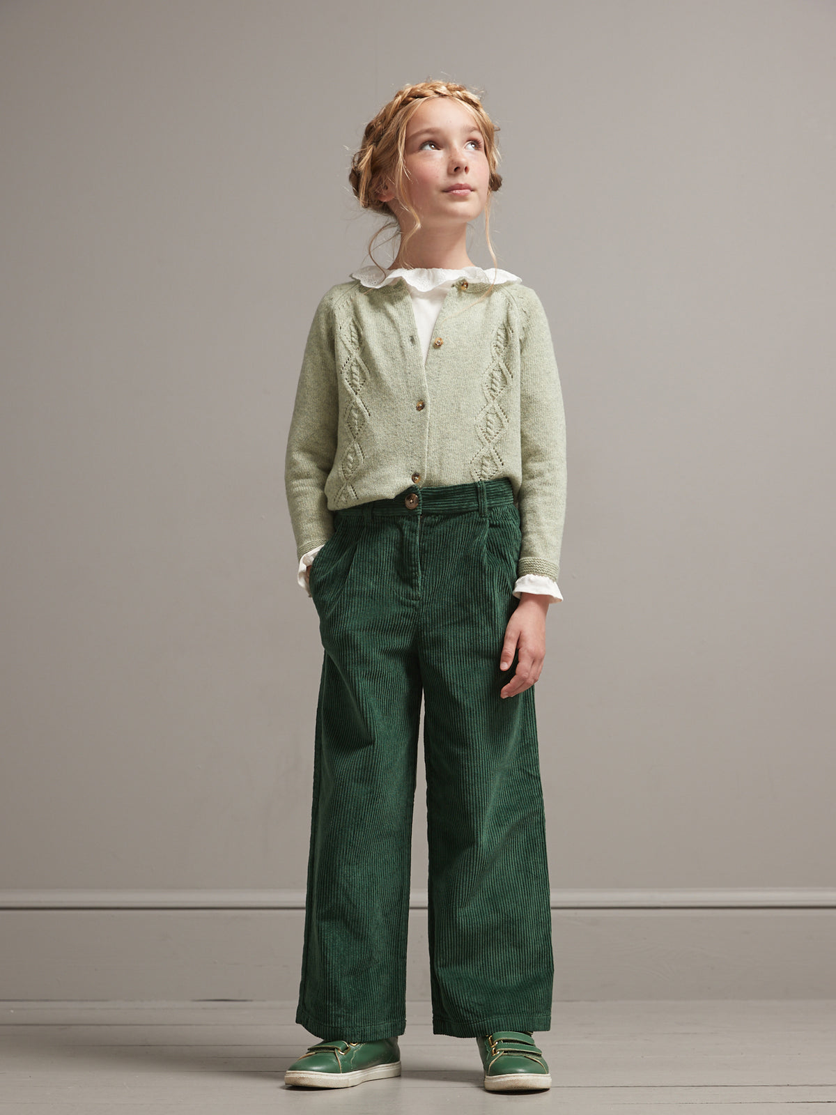 Pantalon large en velours Fille