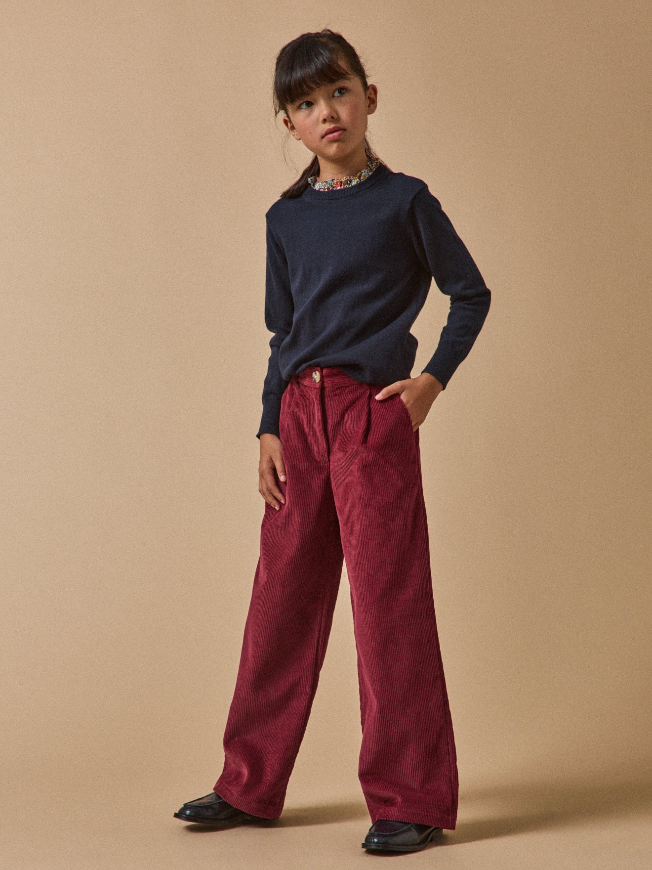 Pantalon flare en velours Fille