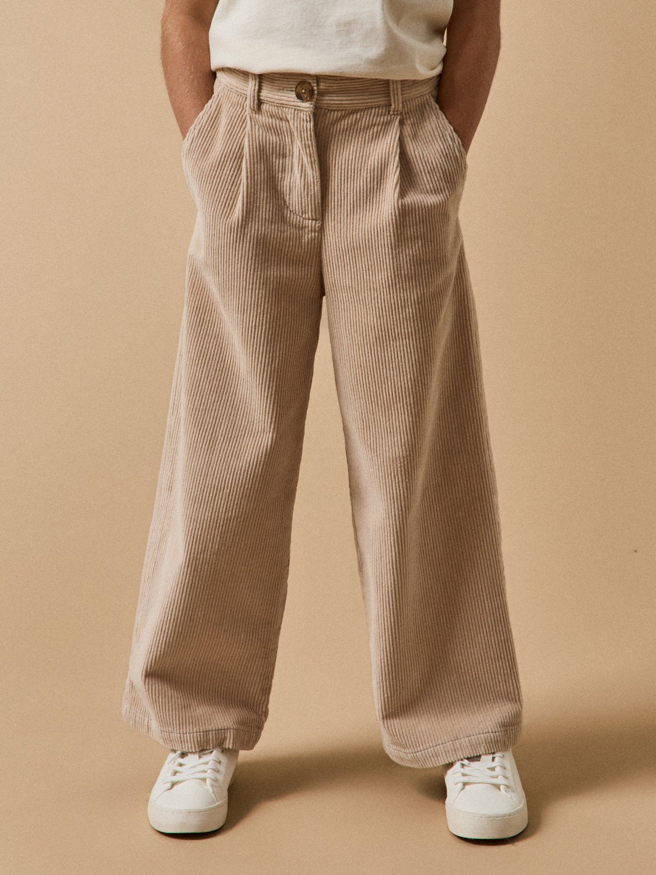 Mädchen-Schlaghose aus Velours