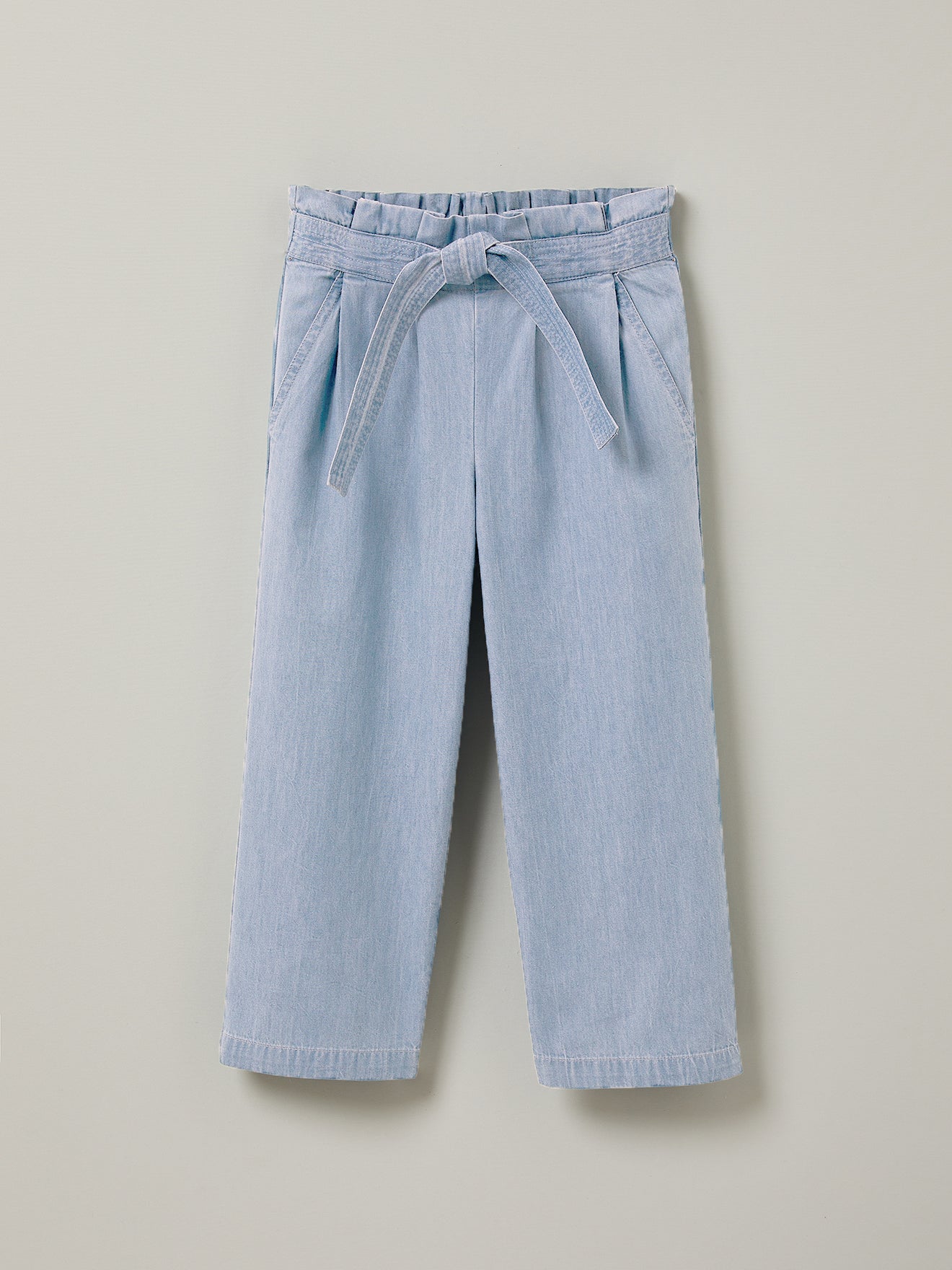 Pantalon large Fille en denim light
