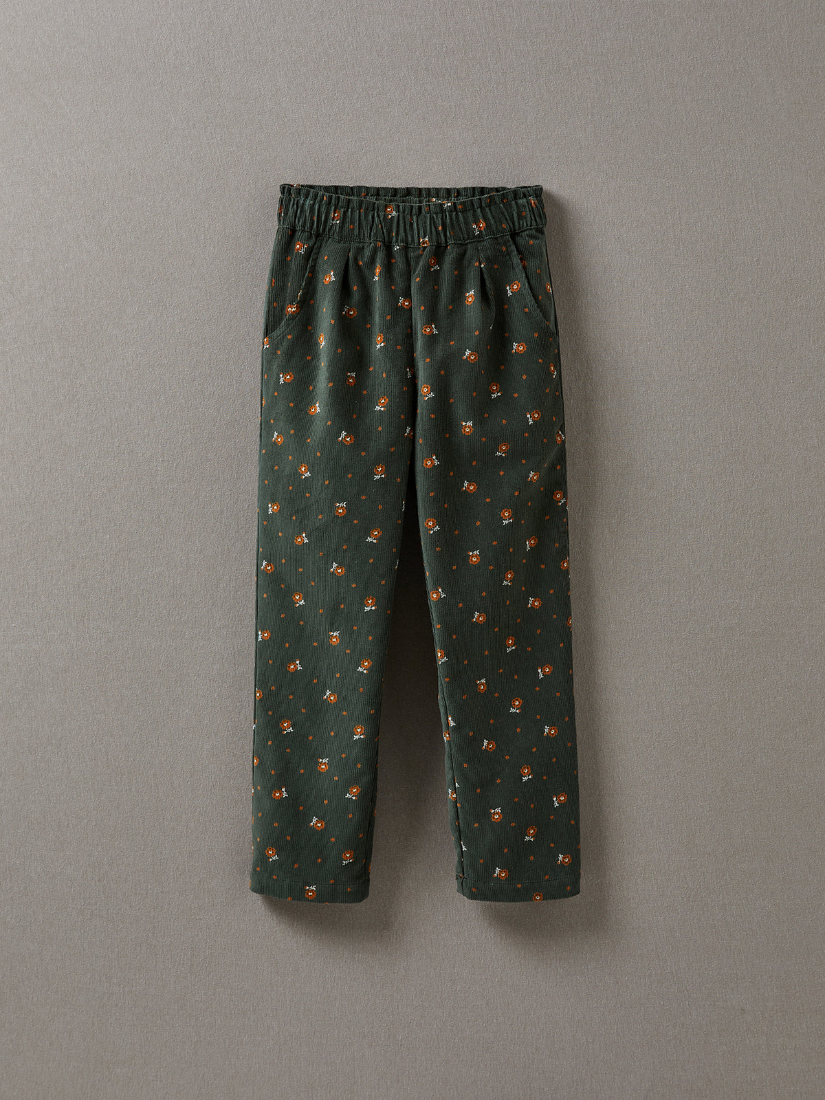 Pantalon Fille en velours imprimé