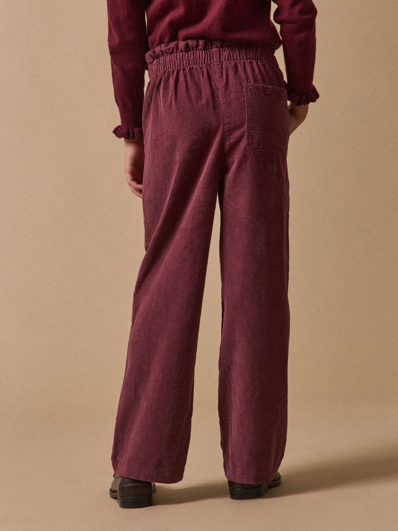 Mädchenhose, weit, aus Velours