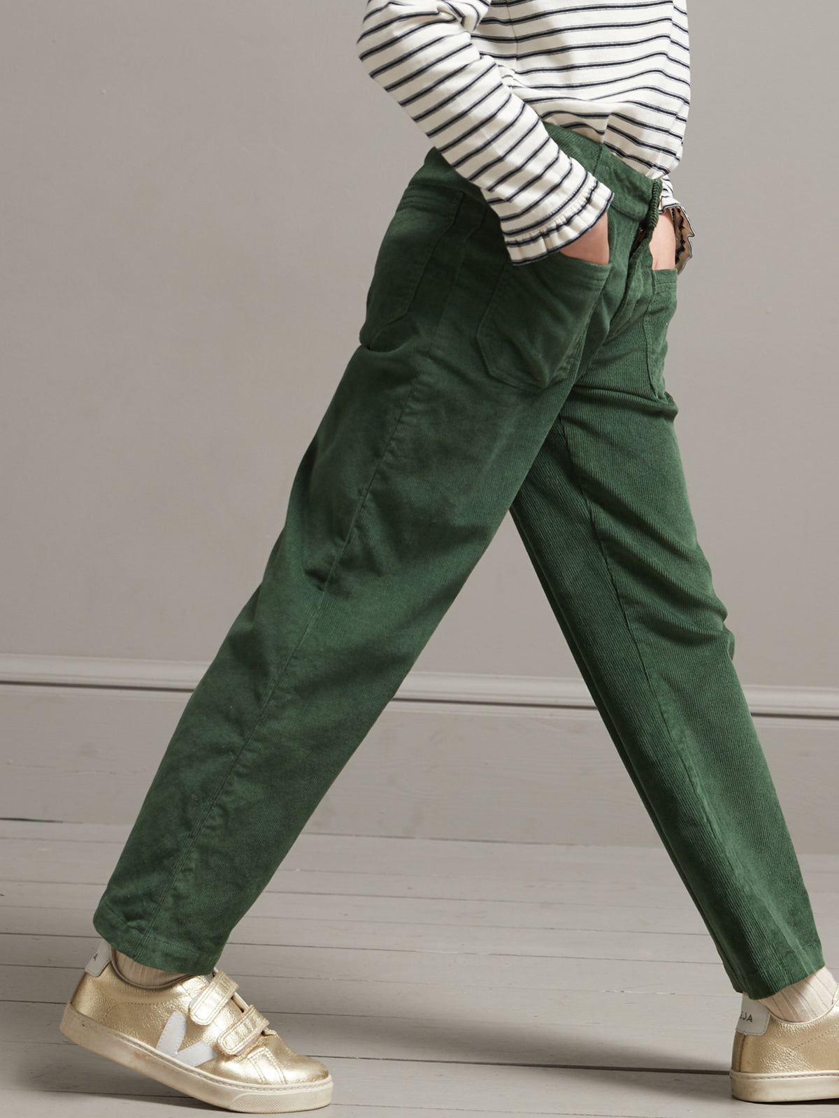 Pantalon large Fille en velours