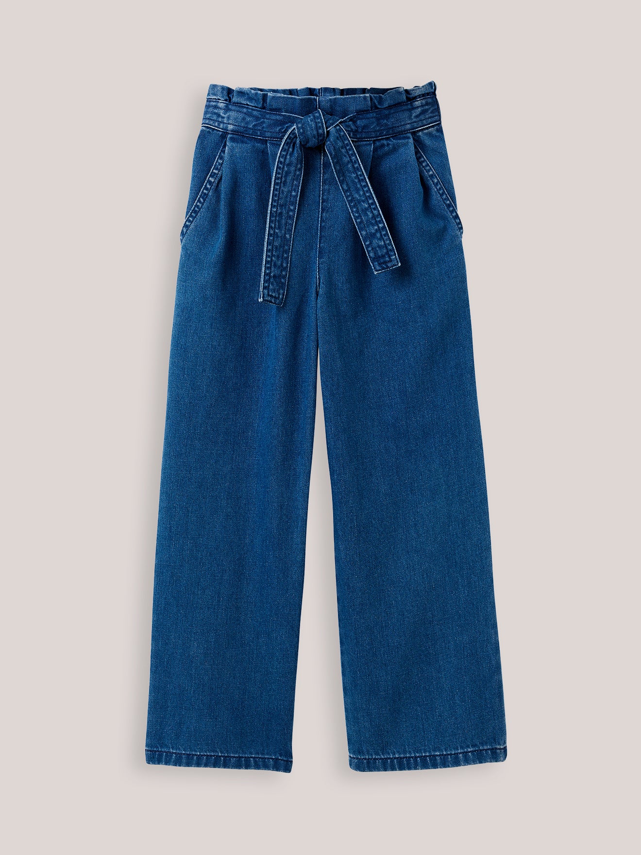 Pantalon large Fille denim light