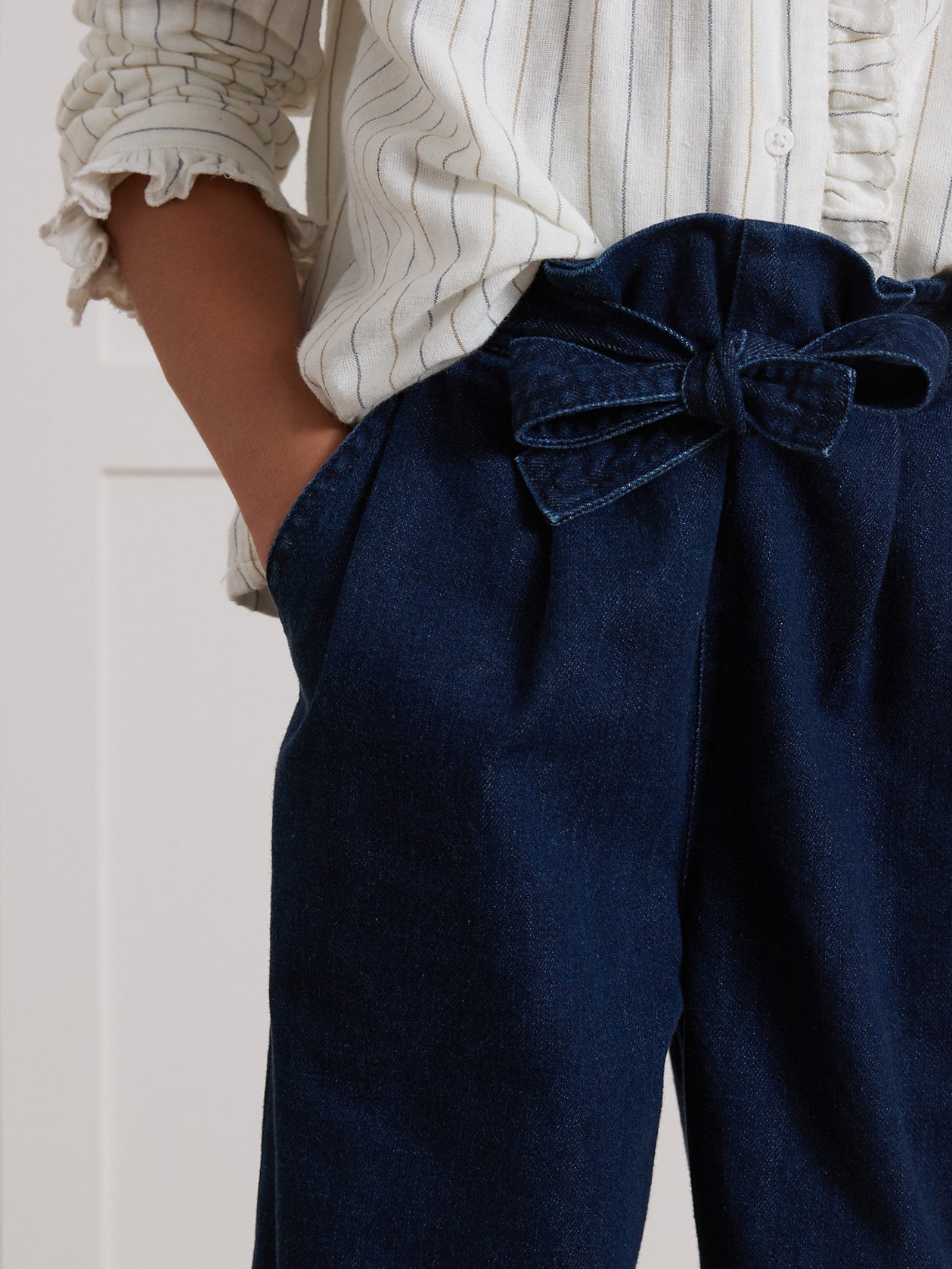 Pantalon large Fille denim light