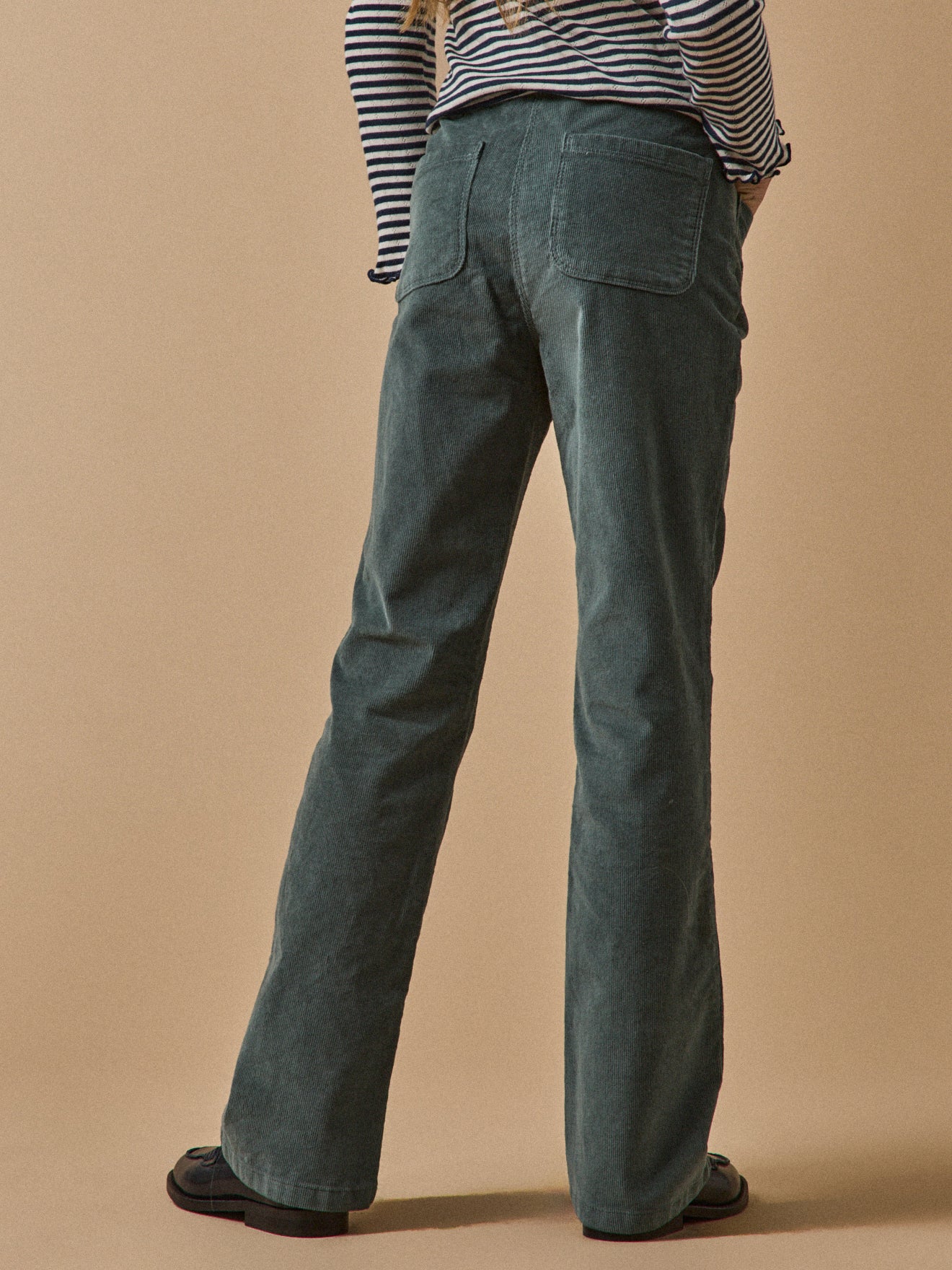 Mädchen-Schlaghose aus Velours