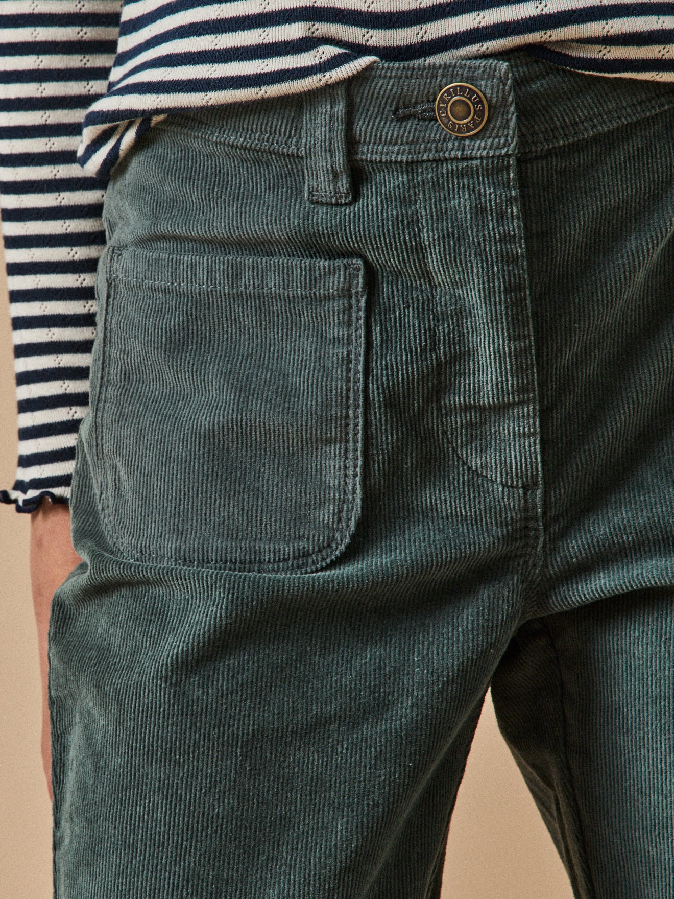 Mädchen-Schlaghose aus Velours