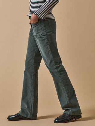 Pantalon flare Fille en velours