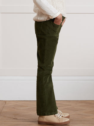 Pantalon flare Fille en velours