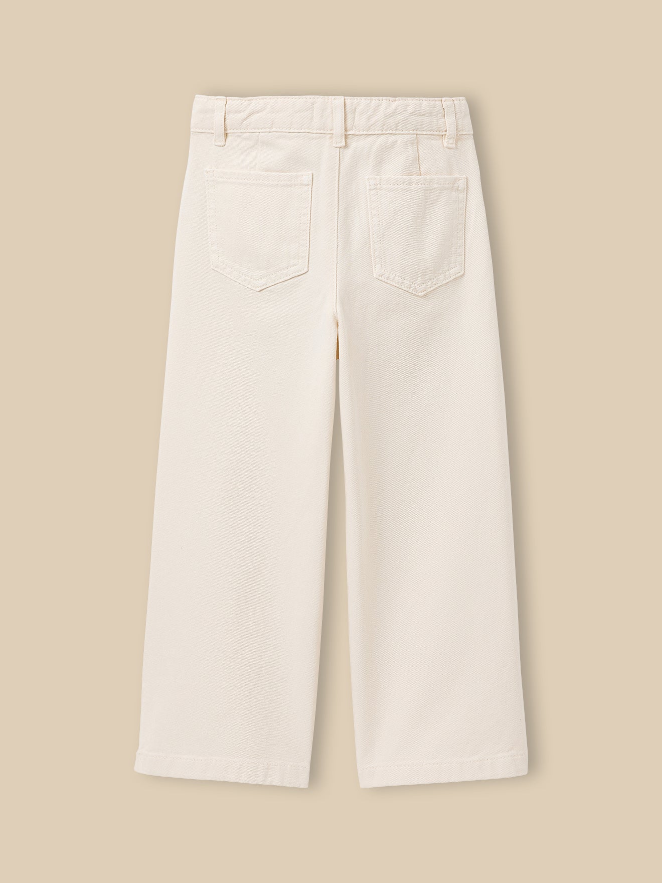 Pantalon large Fille en denim couleur - Collection Junior