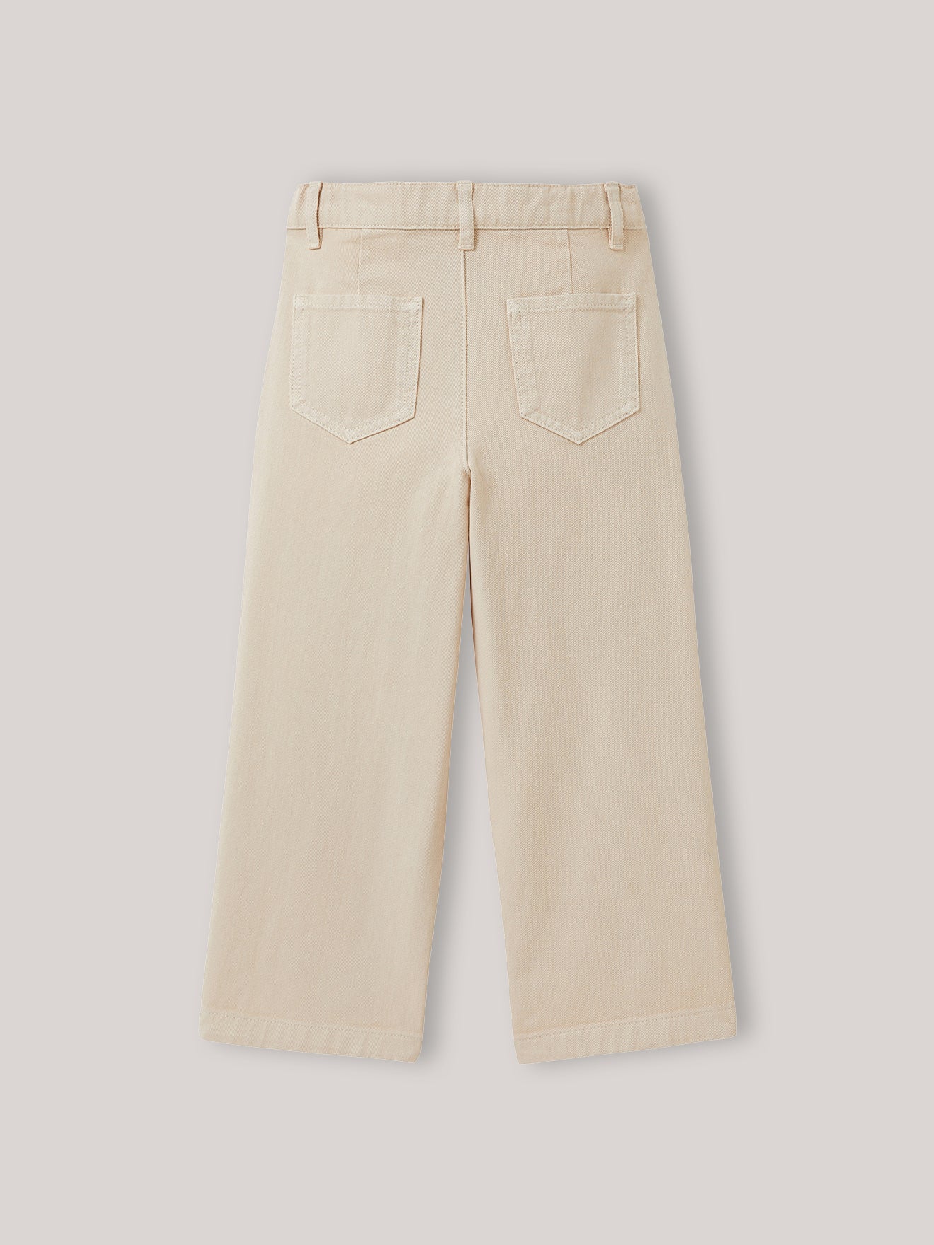 Mädchen-Hose aus gefärbtem Denim, weiter Schnitt – Kollektion « Junior »