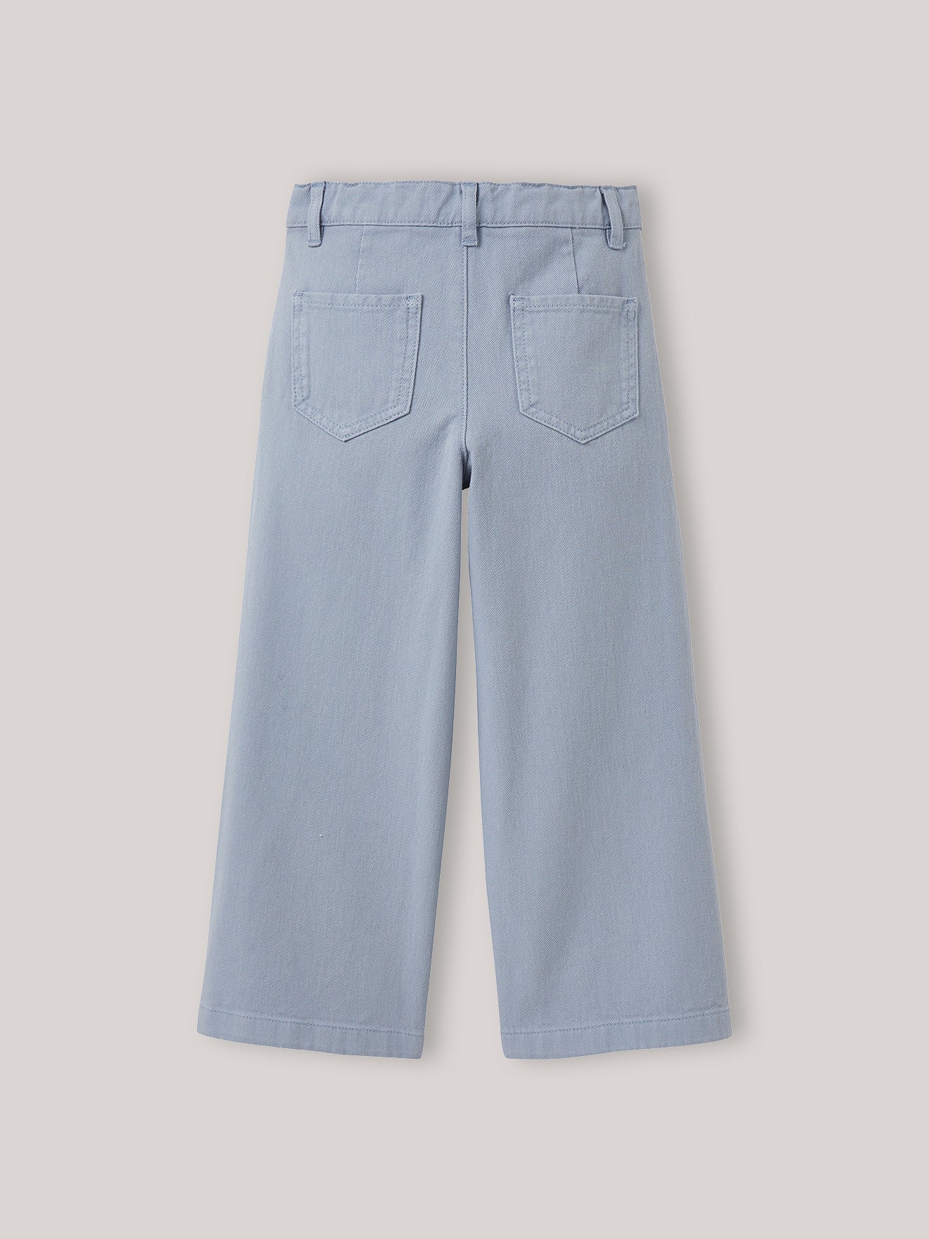 Mädchen-Hose aus gefärbtem Denim, weiter Schnitt – Kollektion « Junior »