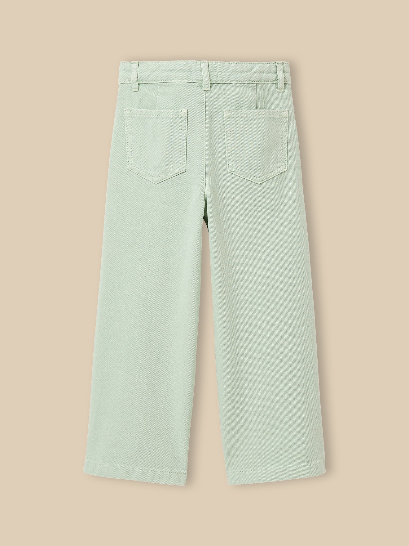 Pantalon large Fille en denim couleur - Collection Junior