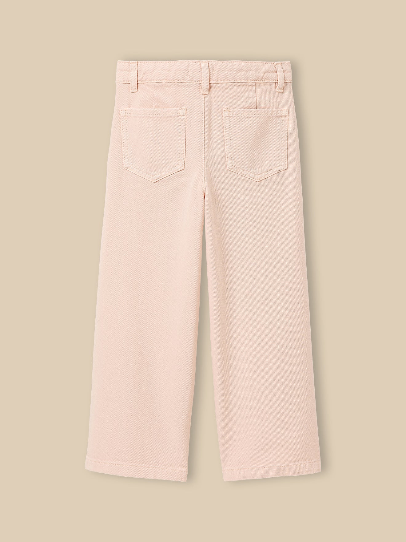 Pantalon large Fille en denim couleur - Collection Junior