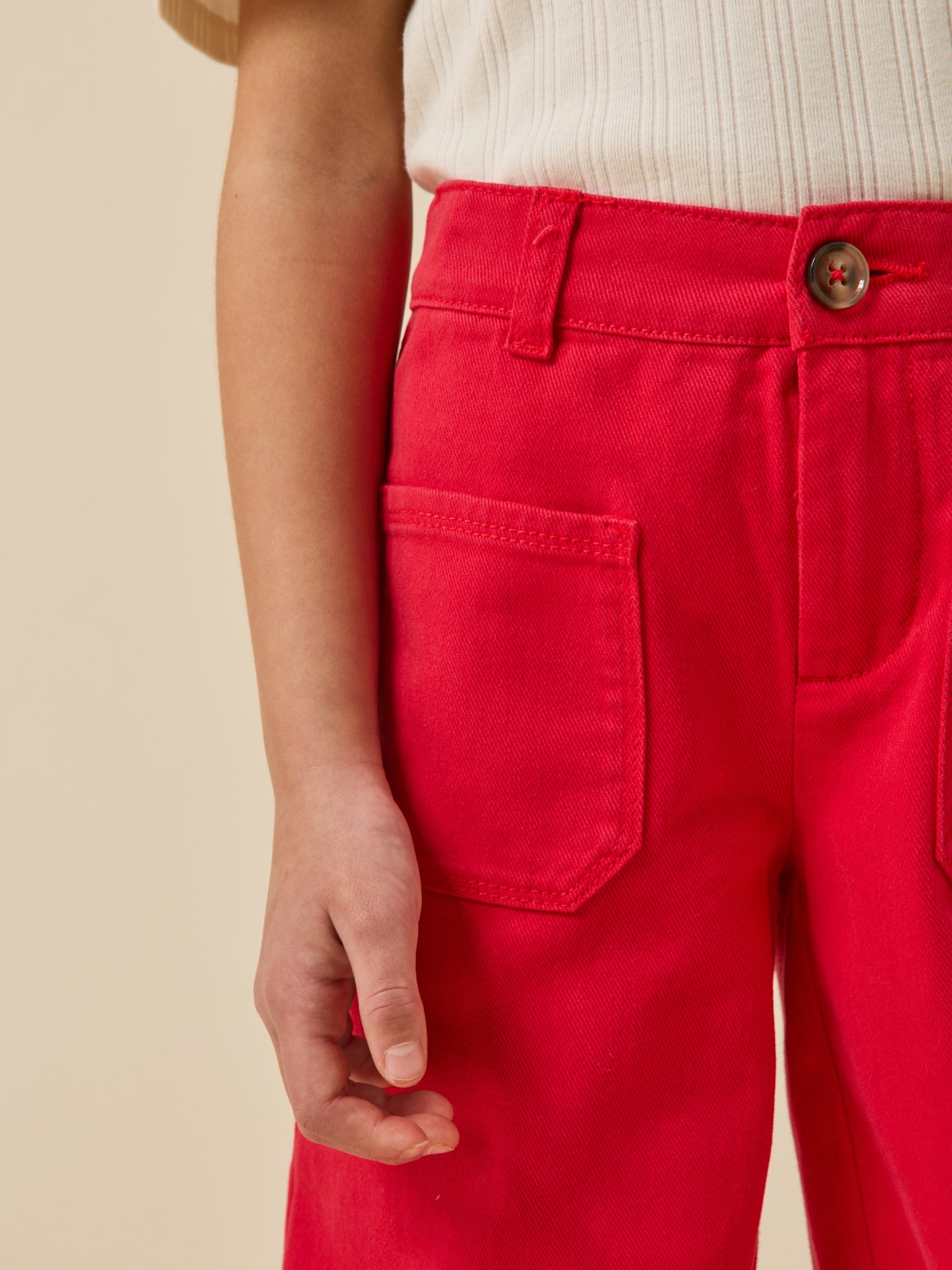 Pantalon droit Fille en denim