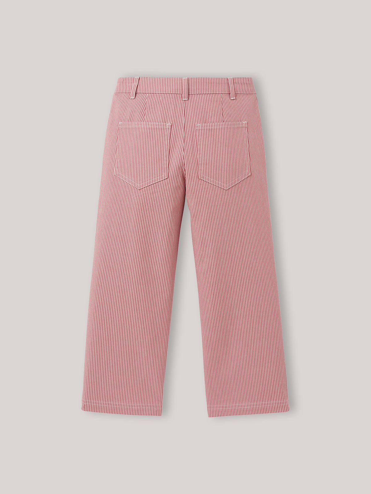 Pantalon droit Fille en denim rayé