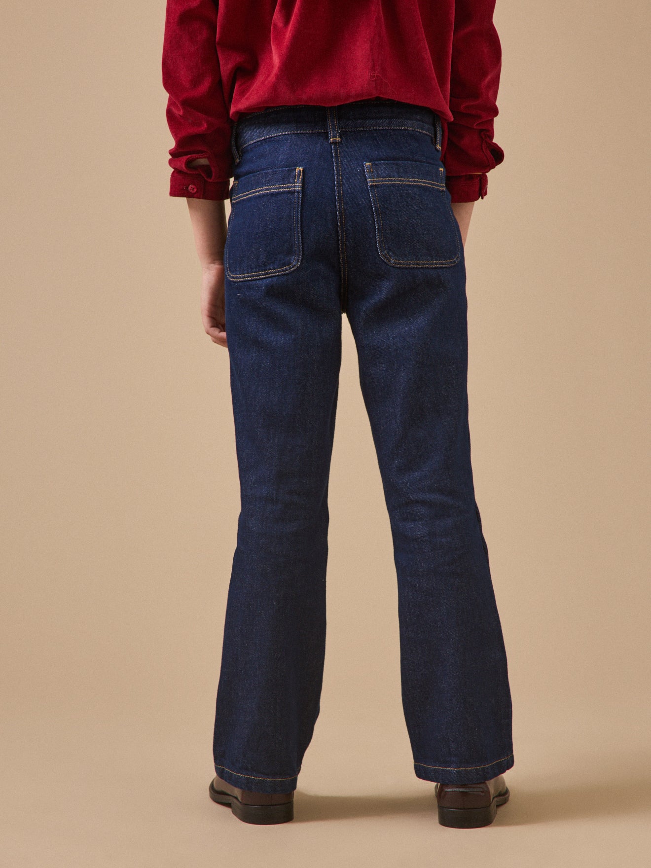 Pantalon flare Fille en twill