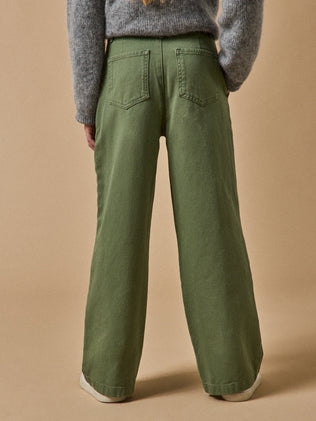 Pantalon large en twill Fille