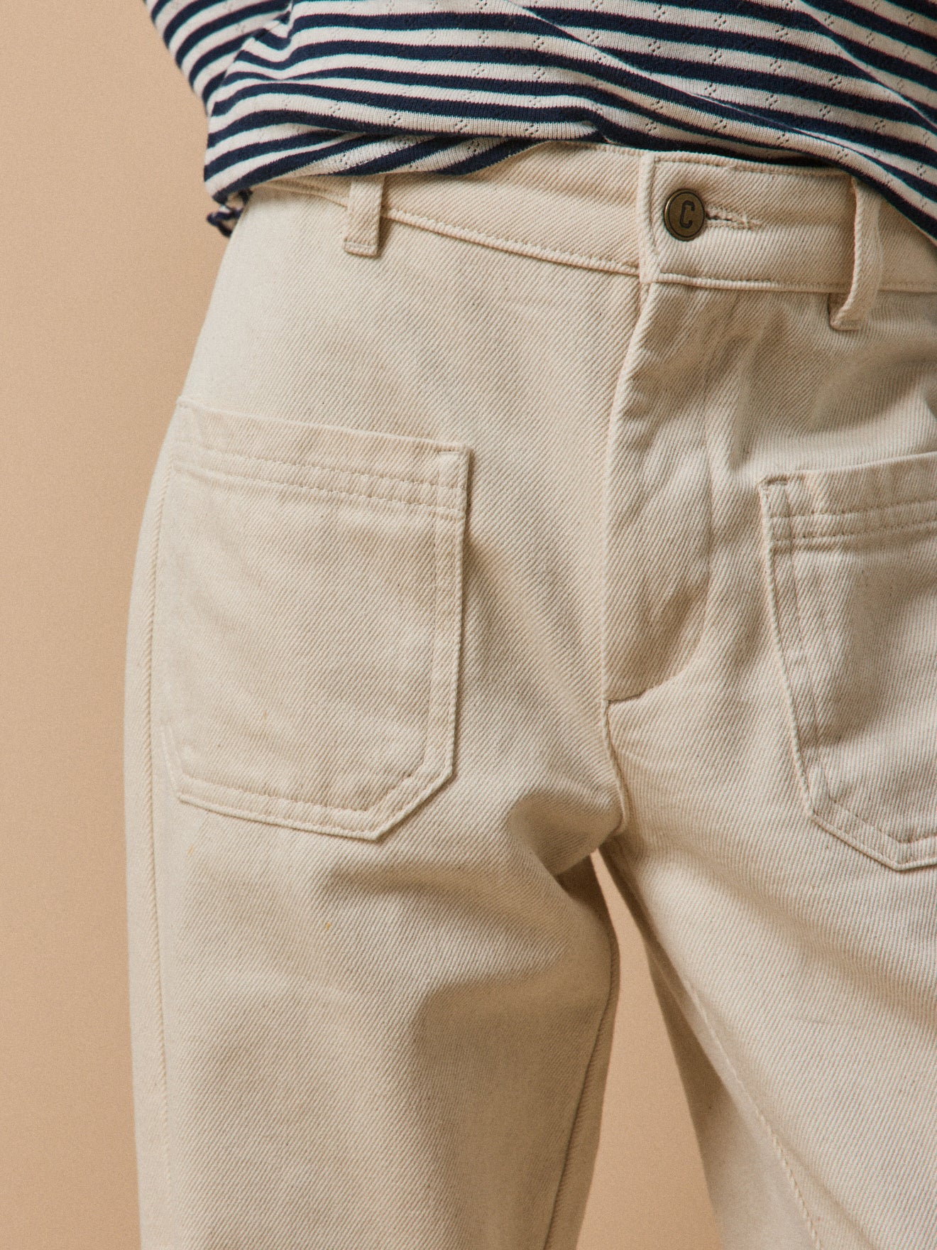 Mädchenhose, gerade geschnitten, aus Denim