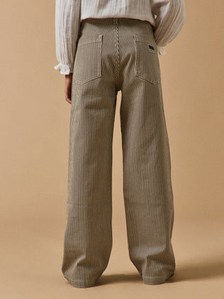 Pantalon droit rayé Fille