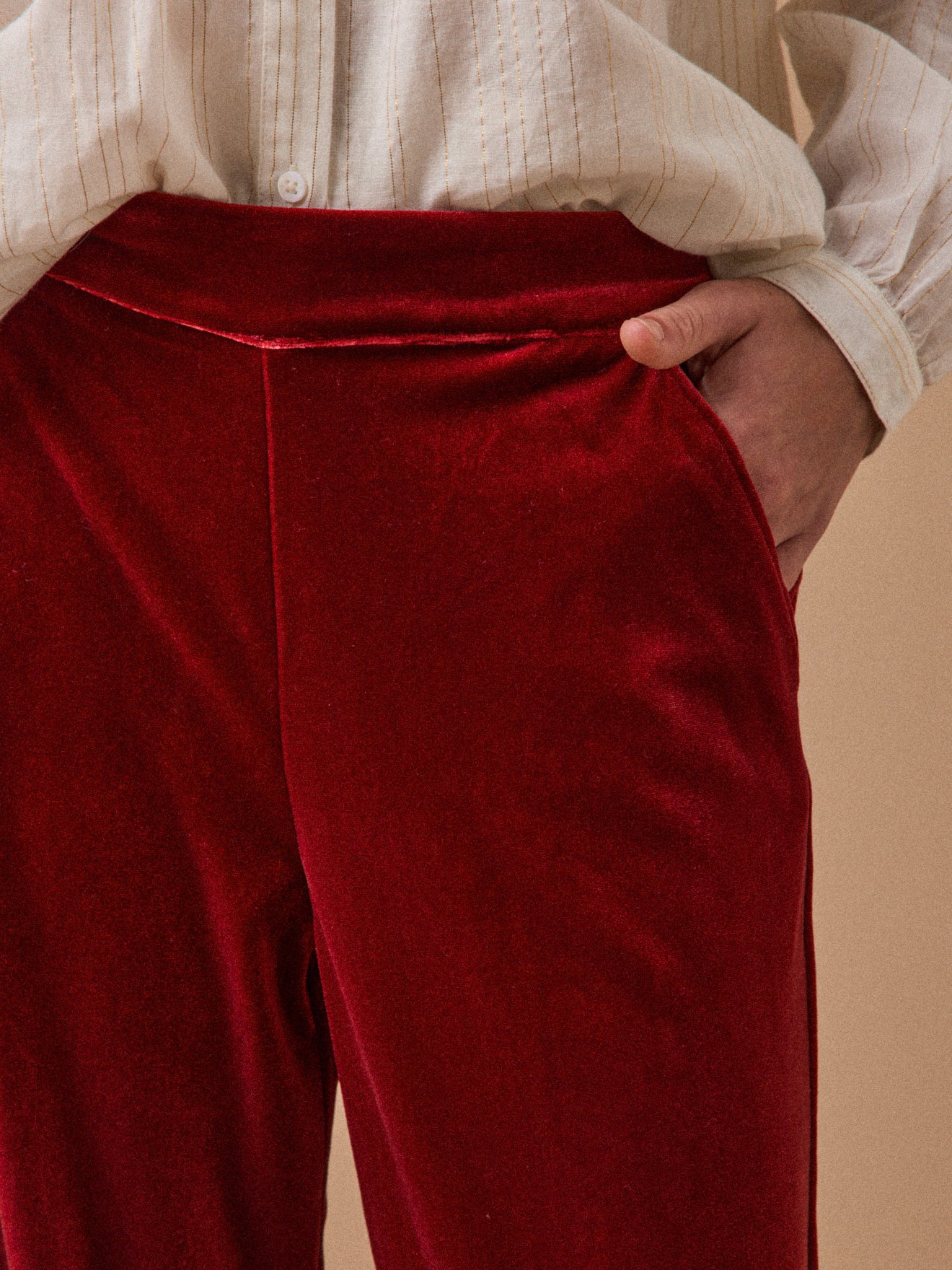 Pantalon en panne de velours Fille