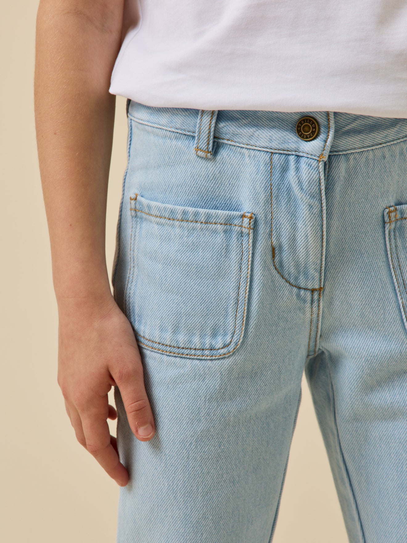 Pantalon flare Fille en denim