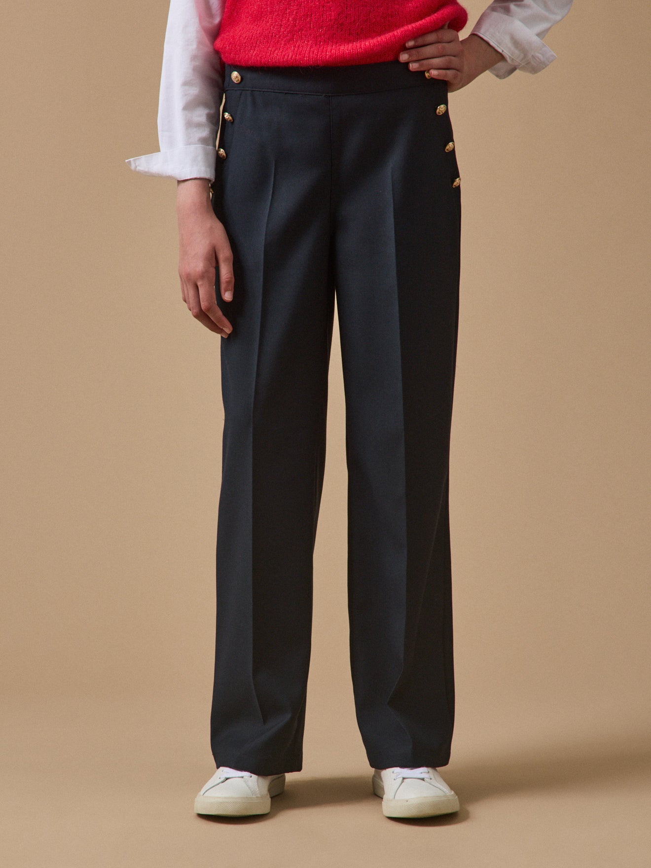 Mädchenhose mit hohem Bund