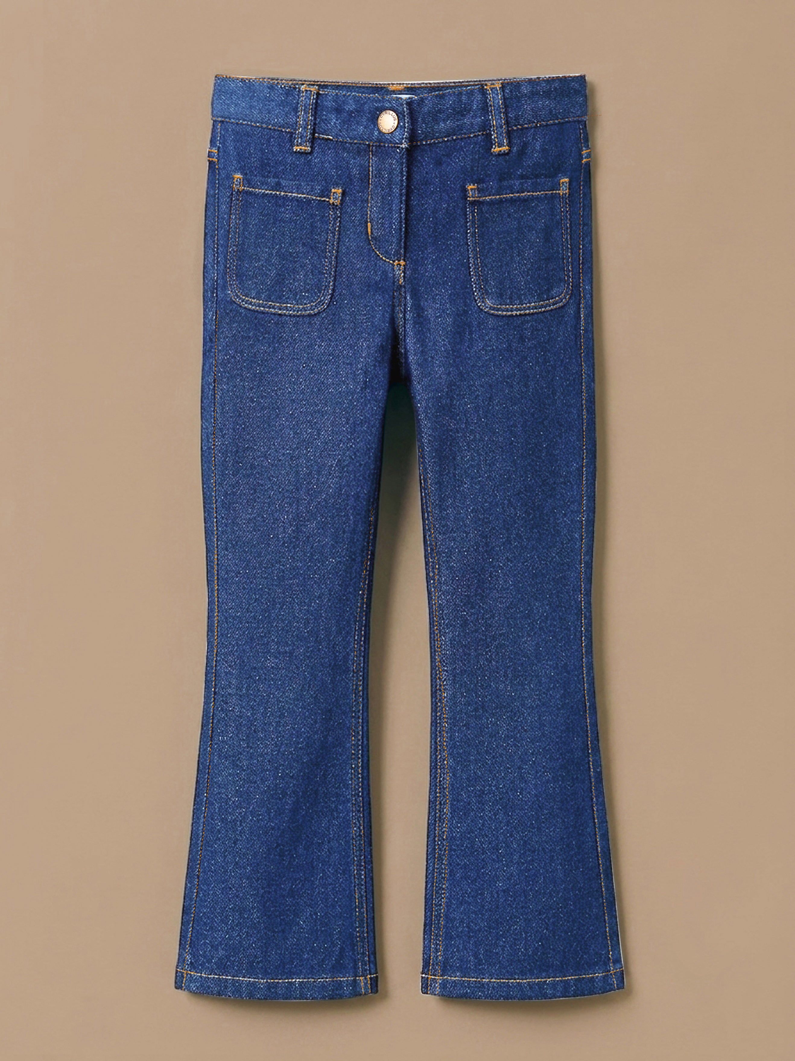 Mädchen-Denimhose, weit