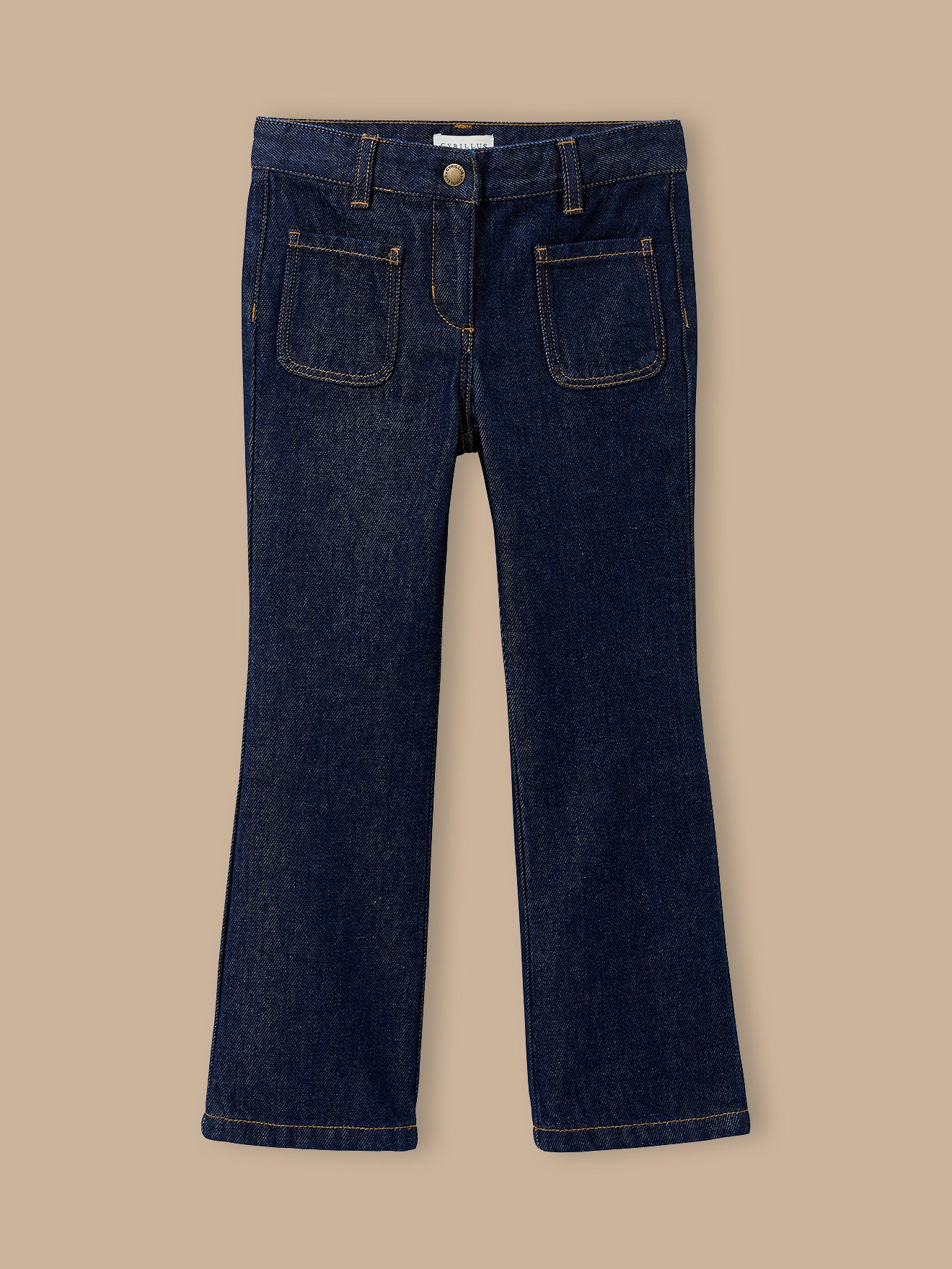 Mädchen-Denimhose, weit