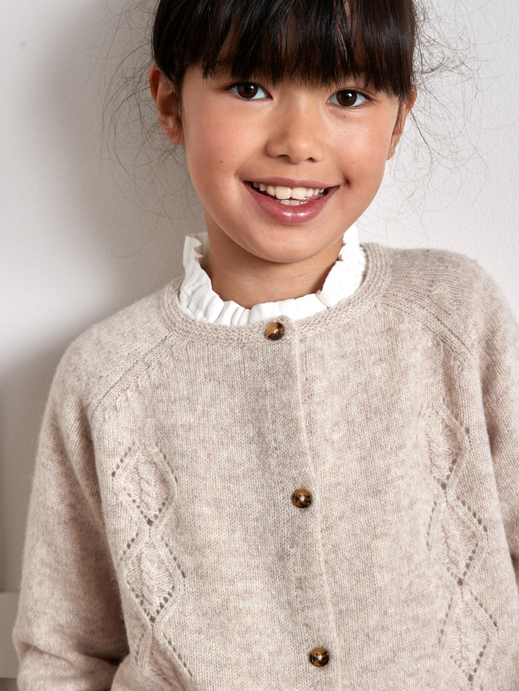 Mädchen-Cardigan aus Merino-Wolle