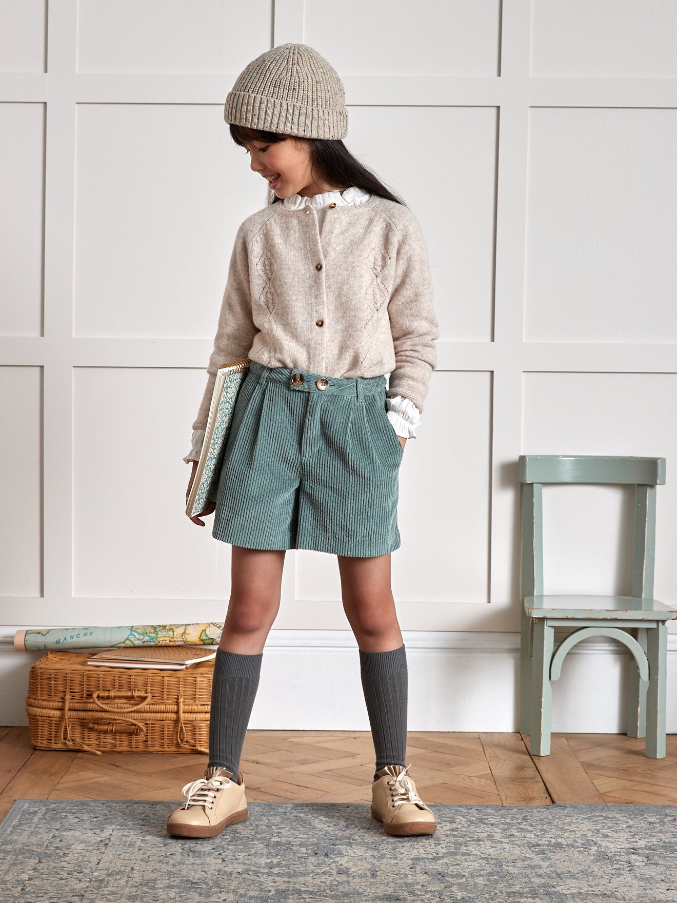 Mädchen-Cardigan aus Merino-Wolle