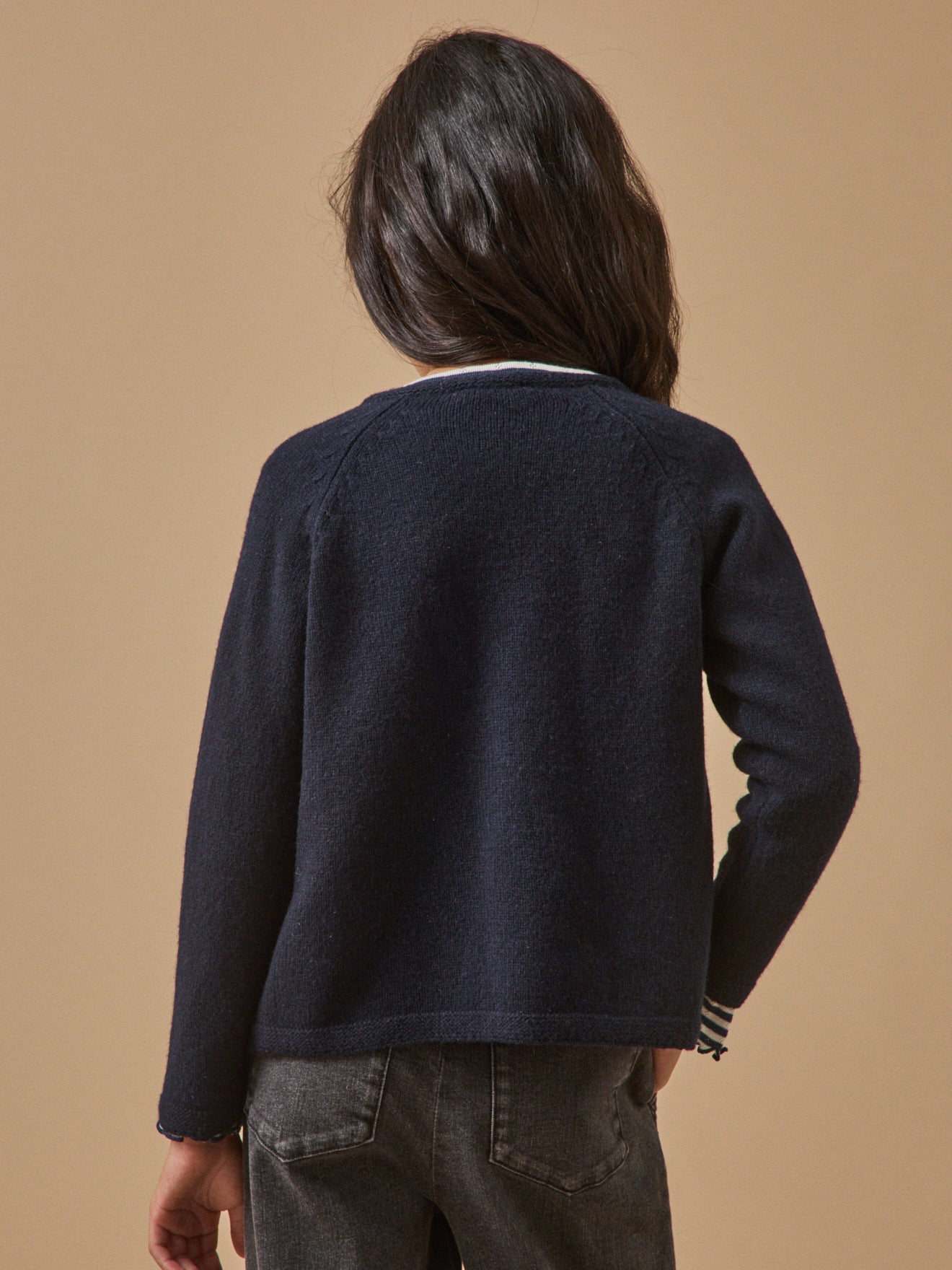 Mädchen-Cardigan aus Merino-Wolle